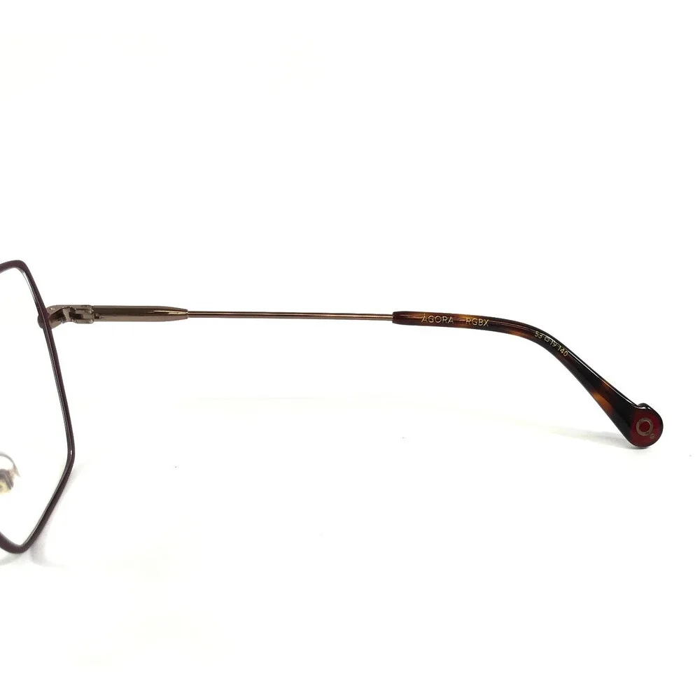 Etnia Barcelona Eyeglasses Frames AGORA RGBX Rose Gold Bordeaux Red 53-19-140